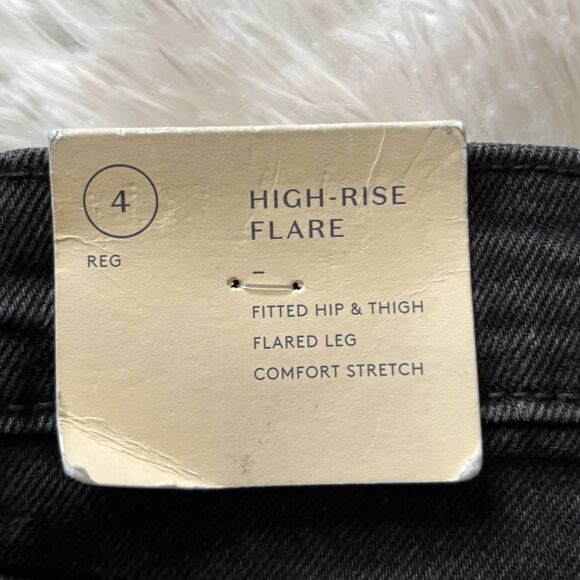 Universal Thread Jeans New High Rise Flare Stretch Black Womens Size 4 - Picture 6 of 10